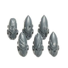 Warhammer 40K Games Workshop Battle Trophies Base Bits Aeldari Helmeted Heads x6