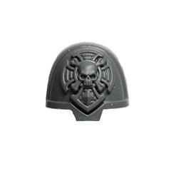 Warhammer 40K Games Workshop Space Marines Iron Hands Caanok Var Shoulder Pad Left