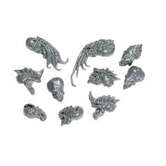 Warhammer 40K Games Workshop Battle Trophies Base Bits Tyranid Heads x10