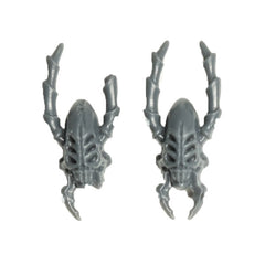 Warhammer 40K Games Workshop Battle Trophies Base Bits Vespid Stingwing Heads x2