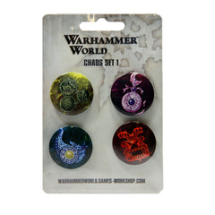 Warhammer 40k Chaos Space Marines Warhammer World Exclusive Pin Badge Set 1